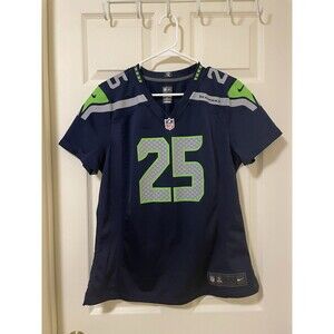 Nike Seattle Seahawks Richard Sherman Football Jersey Women's Large Navy Blue